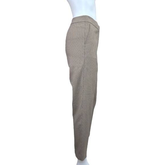 LAFAYETTE 148 New York Brown Houndstooth MANHATTAN Pants - Picture 4 of 10